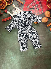 Зимовий дитячий теплий комбінезон від 1 року 80-86 86-92 92-98 98-104 розмір з капюшоном, фото 3