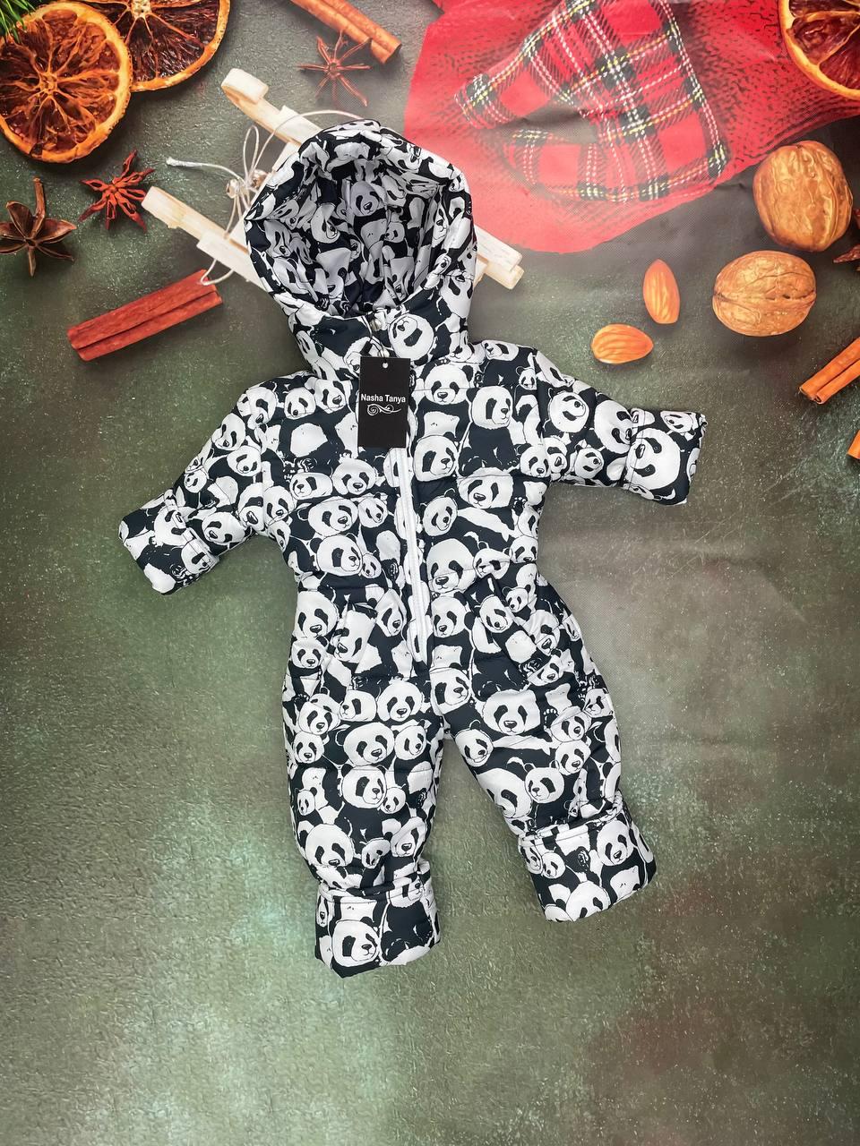 Зимовий дитячий теплий комбінезон від 1 року 80-86 86-92 92-98 98-104 розмір з капюшоном