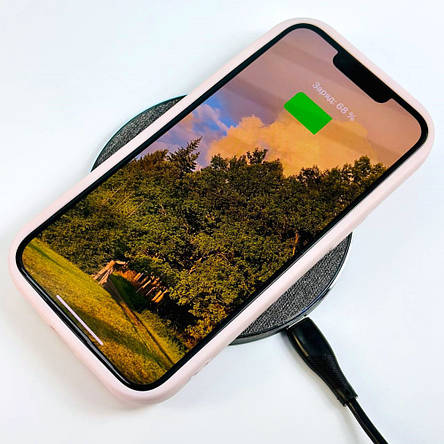 Бездротовий зарядний пристрій WUW W24 Type-C 5W, 7.5W, 10W, 15W White, фото 1