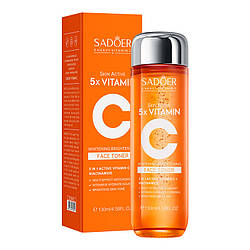 Антиоксидантний освітлюючий тонер з Вітаміном С SADOER 5 x Vitamin C + Niacinamide Face Toner, 130 мл