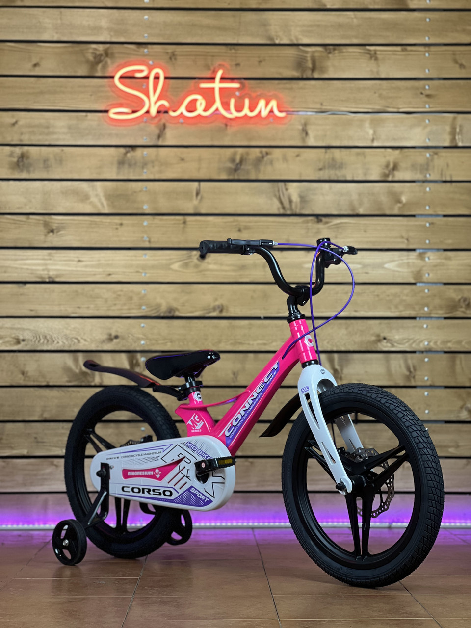 Велосипед дитячий 18" Corso Connect MG-18944 рожевий на зріст 105-115 см
