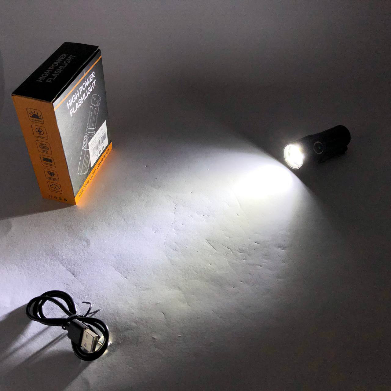 Ліхтарик поліція PLD-536-3XPG, Штурмовий тактичний ліхтар, Потужні WG-703 пошукові ліхтарі