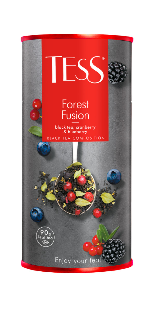 Чай чорний листовий TESS Forest Fusion, тубус 90 гр (Тес), фото 1