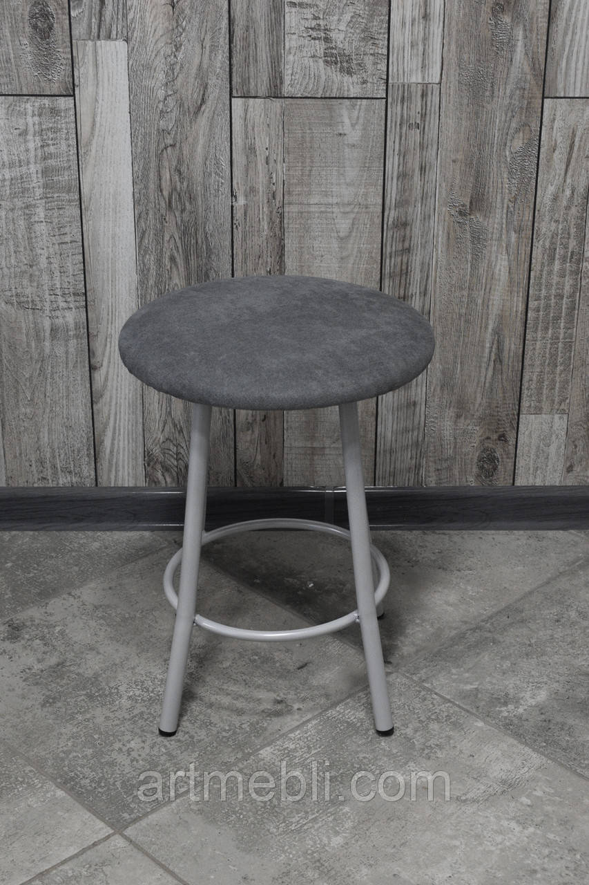 Табурет "Муза", стілець кухонний, стілець для кухні, металевий табурет із м'яким сидінням, фото 1