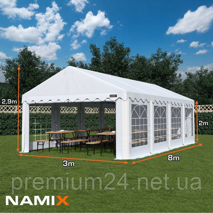 Павильон BASIC 3 x 8 m PE240g Польша, фото 1