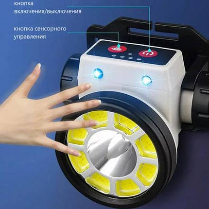Ліхтар налобний з регульованою яскравістю світла PLD-LY004-XPE+COB, Налобний ліхтар OU-942 з лінзою, фото 1