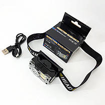 Налобний ліхтар для сто YY-19B-3SMD+2COB(white+yellow+red), Ліхтарик налобний з LB-950 червоним світлом, фото 4