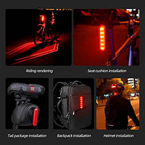 Велосипедний ліхтар задній фонарь LEADBIKE LD80-6LED, Задній стоп сигнал VK-446 для велосипеда, фото 4