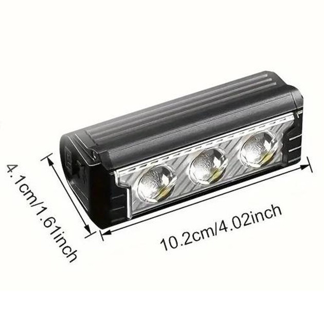 Велоліхтар передній FY-339B-3LED(white+yellow), Велосипедний ліхтар з TU-704 можливістю заряджання