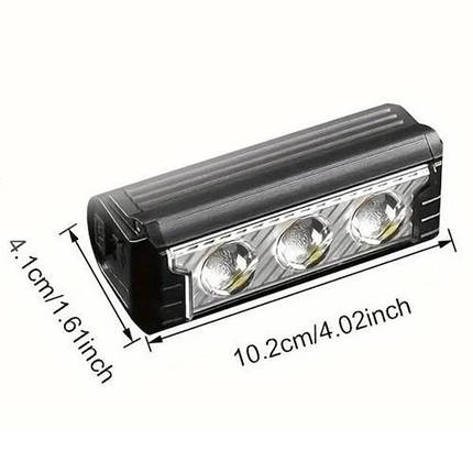 Велоліхтар передній FY-339B-3LED(white+yellow), Велосипедний ліхтар з TU-704 можливістю заряджання, фото 1
