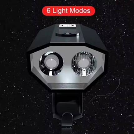 Ліхтар для велосипеда дальнього світла BK-08/01 Pro-2XPE, LED ліхтар на CH-104 кермо велосипеда, фото 1