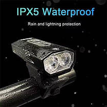 Ліхтар для велосипеда дальнього світла BK-08/01 Pro-2XPE, LED ліхтар на CH-104 кермо велосипеда, фото 4