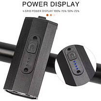 Ліхтар для велосипеда дальнього світла BK-08/01 Pro-2XPE, LED ліхтар на CH-104 кермо велосипеда, фото 2