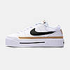 Жіночі кросівки Nike Court Legacy Lift White Hemp Найк Курт Легасі білі шкіряні демісезонні, фото 7