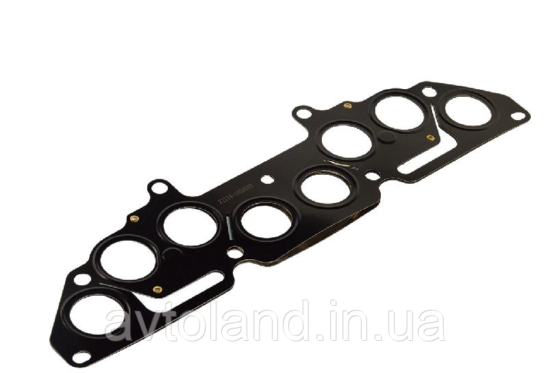 Прокладка колектора ВАЗ 2110-12 дв. 21114 1,6л 8 кл., 4х-шарова (впуск/випуск) метал., фото 1
