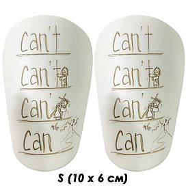 Щитки футбольні Can't mini міні S (10x6см) біло-золоті