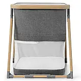 Ліжечко манеж приставне 4в1 Kinderkraft Sofi (складається, дорожня сумка, 2 рівні матраца) Сірий, фото 6