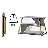 Ліжечко манеж приставне 4в1 Kinderkraft Sofi (складається, дорожня сумка, 2 рівні матраца) Сірий, фото 10