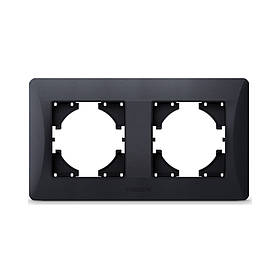 Рамка чорний графіт на 2 місця горизонтальна VIDEX BINERA VF-BNFR2H-BG