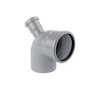Коліно для внутрішньої каналізації Rozma 110х90° з відведенням 50х67°
