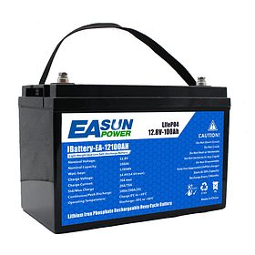 Акумулятор літій-залізо-фосфатний Easun Power LiFePO4 12,8V (12V) 100Ah 1280 Вт/г