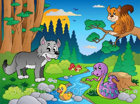 Дитячі Фотошпалери "Герої мультфільмів" - Будь-який розмір! Читаємо опис!