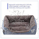 Лежанка для собаки або кішки (розмір М - 54x40x14 см) Ecarla KOT08, Сірий, фото 4