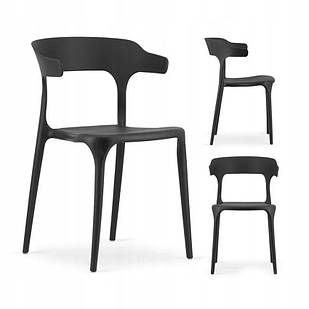 Універсальне чорне крісло DIANA Modern для саду, кухні, вітальні