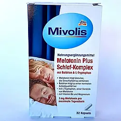 Mivolis вітаміни для сну Melatonin Plus Schlaf-Komplex 32 шт