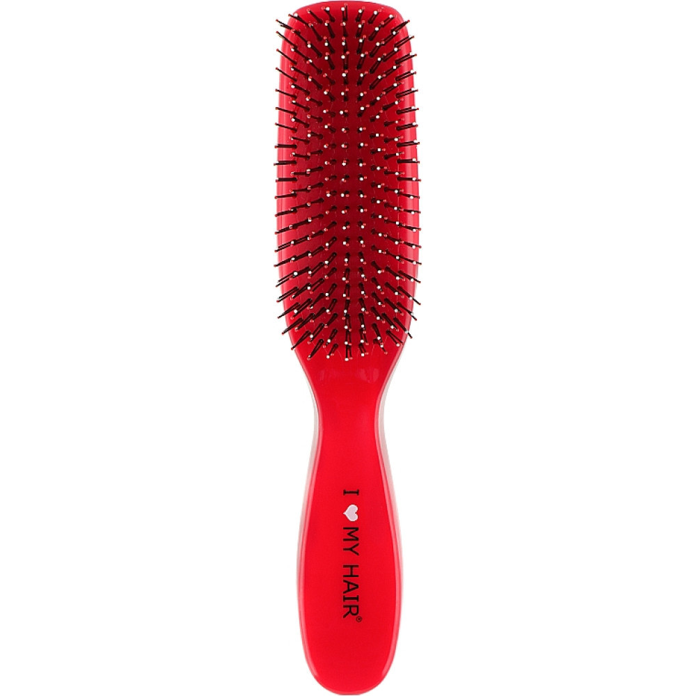 Щітка для волосся I Love My Hair Spider М, 9 рядів глянцева червона (1501 RED)