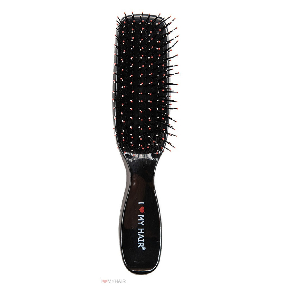 Щітка для волосся I Love My Hair Spider S, 9 рядів глянцева чорна (1503 BLACK), фото 1