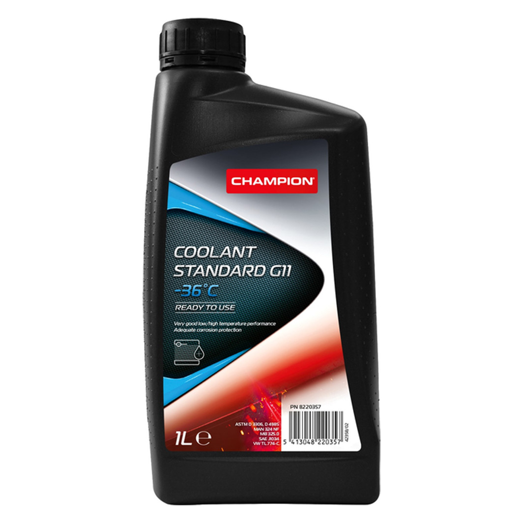 Champion Coolant Standard G11 -36°C, 1 л (8220357) готовий антифриза, фото 1