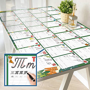 Розвиваючі картинки, прописи для дітей багаторазового малювання на захисному покритті, 60 х 100 см (1,2 мм)