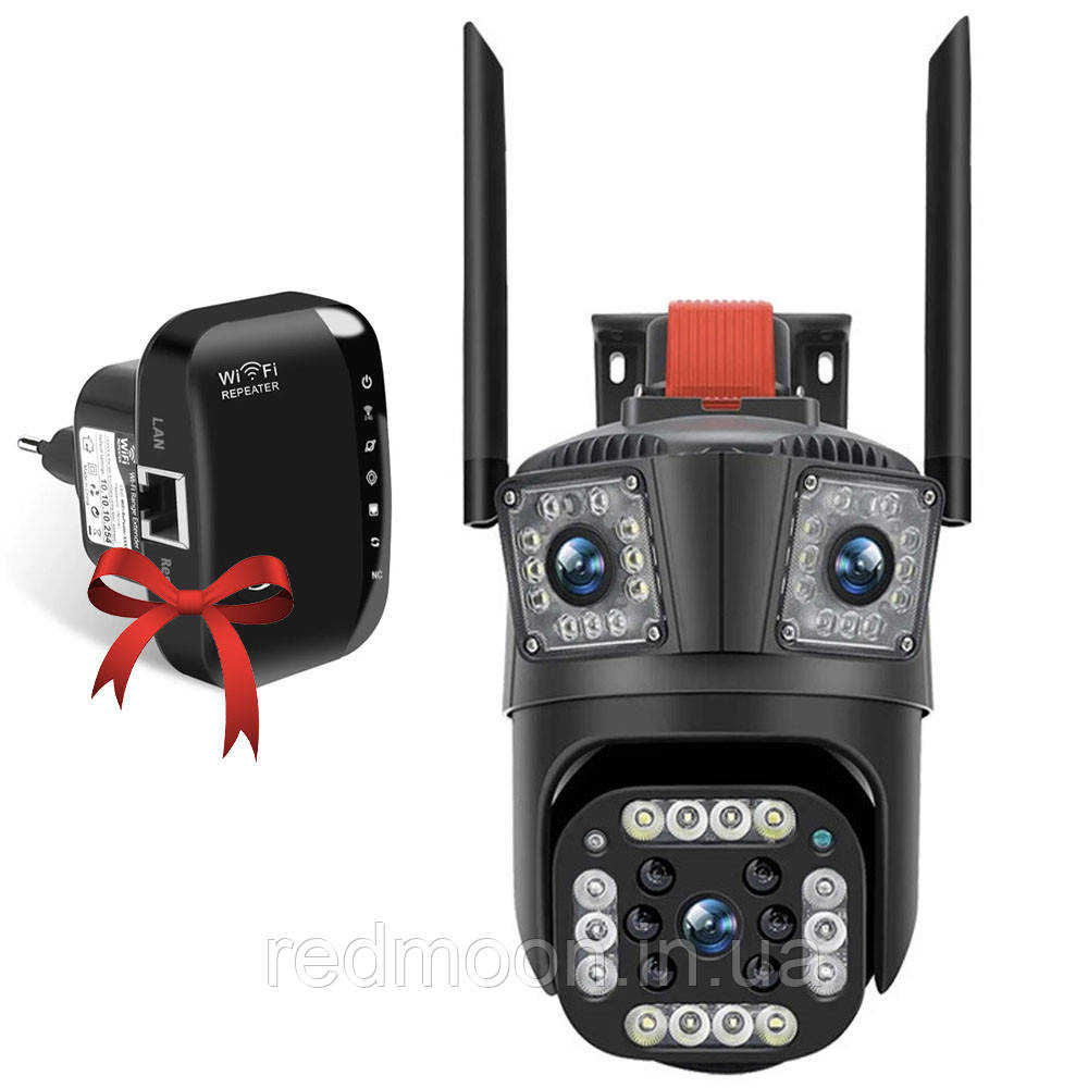 Вулична WIFI камера Wonsdar PW12-5K + Подарунок Ретранслятор WiFi сигналу / Поворотна IP камера, фото 1
