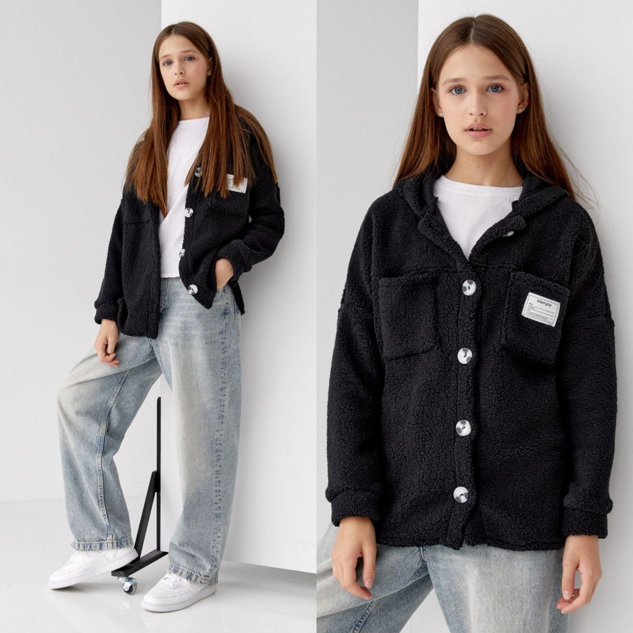 Сорочка на дівчинку Тедді 140, 146, 152 см 003292 Чорний