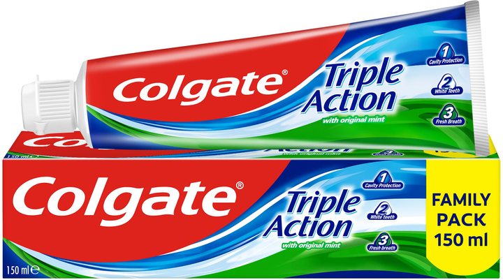 Паста зубная Colgate Triple Action 150 мл Потрійна дія