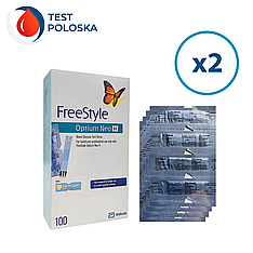 Тест смужки Фрі Стайл Оптіум Нео Н (FreeStyle Optium Neo H) 200 шт. в пластинках по 100 шт. в пакованні