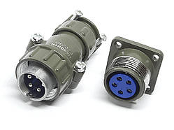 Металевий силовий роз'єм P20J9Q на 5 контактів