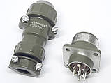 Металевий силовий роз'єм P20J6Q на 4 контакти, фото 6