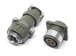 Металевий силовий роз'єм P20J3Q на 3 контакти