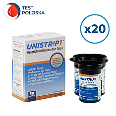 Тест-смужки Gen Ultimate (аналог OneTouch Ultra) 1000 шт. у 20 флаконах по 50 шт. в пакованні