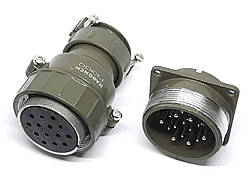 Металевий силовий роз'єм P40K3Q на 14 контактів