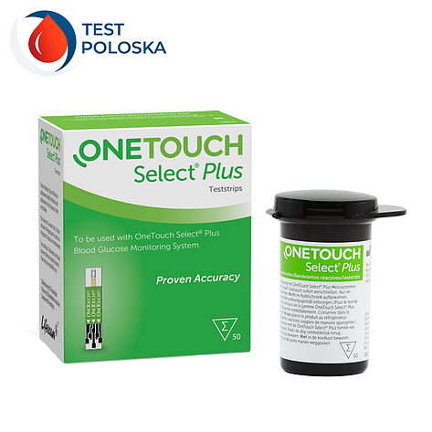 Тест-смужки Ван Тач Селект Плюс (One Touch Select Plus) 50 шт. в 1 флаконі по 50 шт в упаковці, фото 1