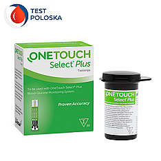 Тест-смужки Ван Тач Селект Плюс (One Touch Select Plus) 50 шт. в 1 флаконі по 50 шт в упаковці
