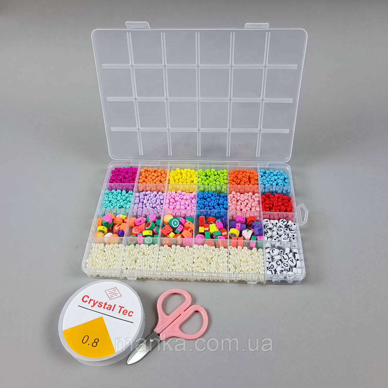 Набір бісеру для плетіння дівчаткам 1199-90 в боксі, фото 1
