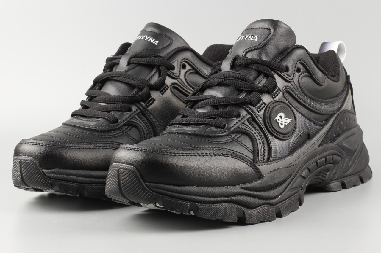 Кросівки чоловічі чорні Royyna 093C Ройна Бона Бона Розміри 41 42 43 44 45