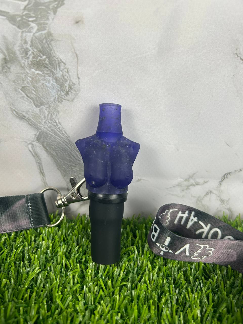 Індивідуальний мундштук "Tits Violet  flowers" від Vibe Hookah для кальяну