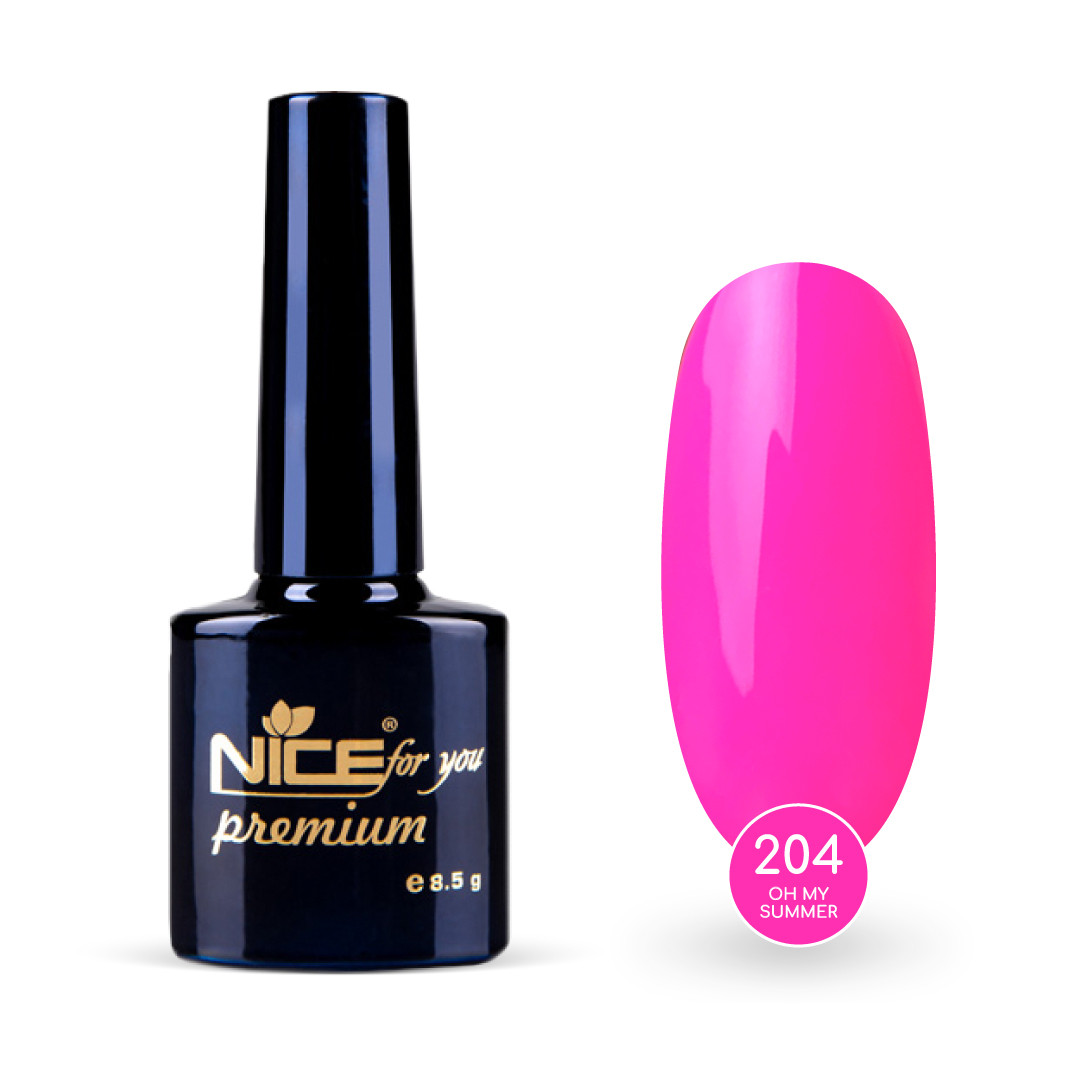 Гель-лак Nice for you Oh my summer Premium №204 Барбі 8.5 г