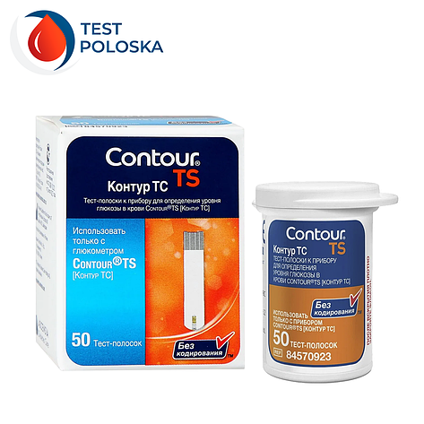 Тест-смужки Contour TS 50 шт. в 1 флаконі по 50 шт. у пакованні, фото 1