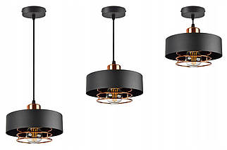 Підвісний світильник, Люстра чорна з міддю Loft 754-Z200M, фото 5